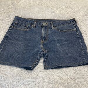Levi's 514 Classic Blue Denim Jean SHORTS. HAVE BEEN CUT OFF , MENS SIZE 34